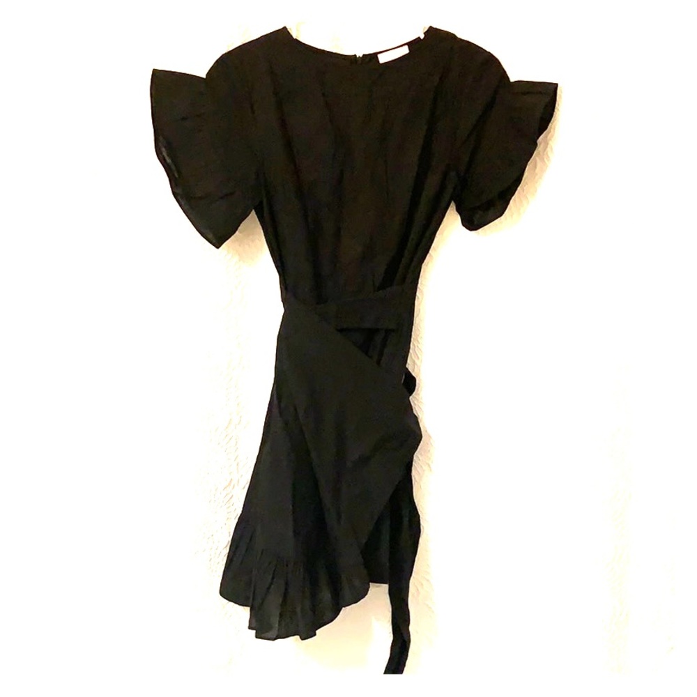(NEW) Black Wrap Dress
